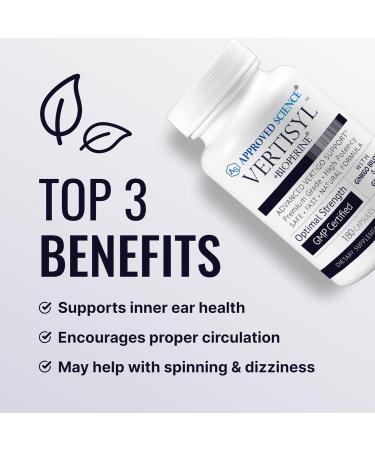 Approved Science VertiSyl - Ginkgo Biloba, Ginger, Vitamin D3, BioPerine - 180 Capsules - Pack of 2 180 Count (Pack of 2) - Buy Online on GoSupps.com