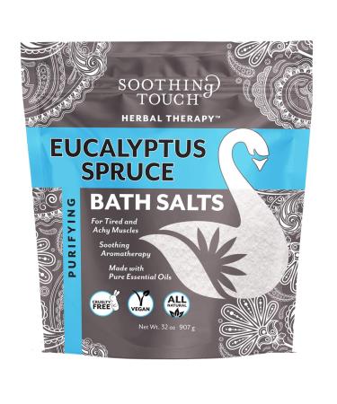 Soothing Touch W67369ES32 Bath Salts Eucalyptus Spruce  32-Ounce