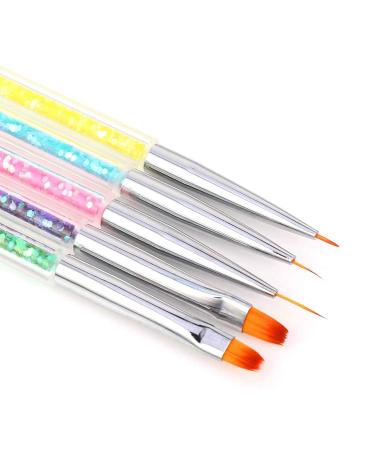 5 Piece Nail Art Pens Set - Liner Brush & Point Drill for DIY Nail Designs - International Shipping Available - Buy Online on GoSupps.com
