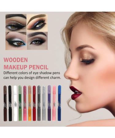 Solustre 12 Colors Glitter Eyeliner Set | Waterproof Colored Eyeliner Pencils for Long-Lasting Professional Eye Makeup for Women - Buy Online on GoSupps.com