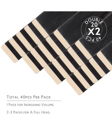 If-of-hearted Tape Extensions | 40pcs 100g 18 inch Balayage Real Hair Extensions - Natural Black to Light Blonde - Buy Online on GoSupps.com