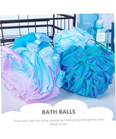 Veemoon 4pcs Bath Ball Body Wash Sponge Set - Shower Accessories for Guest Bathroom Essentials - Buy Online on GoSupps.com