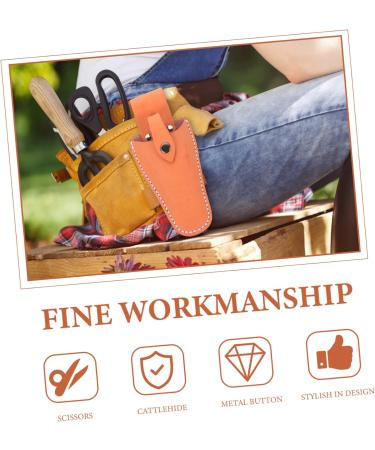 Minkissy 3-Piece Garden Shears Belt Bag | Leather Scissors Holster for Hairdressing & Gardening Tools | Durable & Stylish Tool Cover | 21x9.5x5cm - Buy Online on GoSupps.com