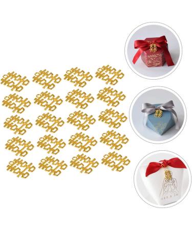 NUOBESTY 100pcs Box Happy Word Accessories Candy Bags Chinese Decorative Xi Character Alloy Sugar Bag - Buy Online on GoSupps.com