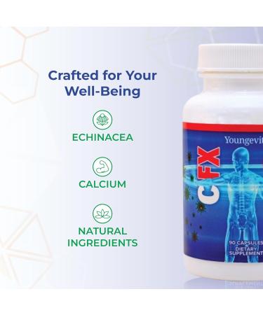 Youngevity C-Fx - Vitamin C 500mg Echinacea Herb & Root for Immune Support Supplement (90 Capsules) - Buy Online on GoSupps.com