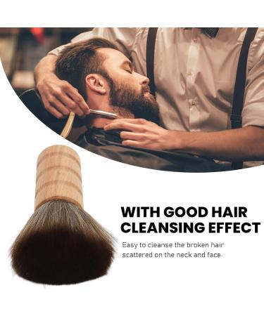Qukaim Hair Cutting Neck Duster Brush Barber Neck Duster Brush Wooden Handle Hair Sweeping Cleansing Brush for Face and Neck Salon Hair Cutting Tool - Buy Online on GoSupps.com