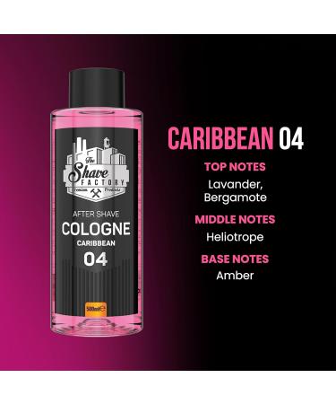 the shave factory After Shave Cologne Series (04 Caribbean 500ml (16.9 fl. oz)) 04 Caribbean 16.9 Fl Oz (Pack of 1) - Buy Online on GoSupps.com