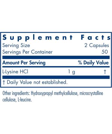 Buy Allergy Research Group L-Lysine 500mg - Immune Support Supplement Pure Organic Vegetarian Capsules - 100 Count - Buy Online on GoSupps.com