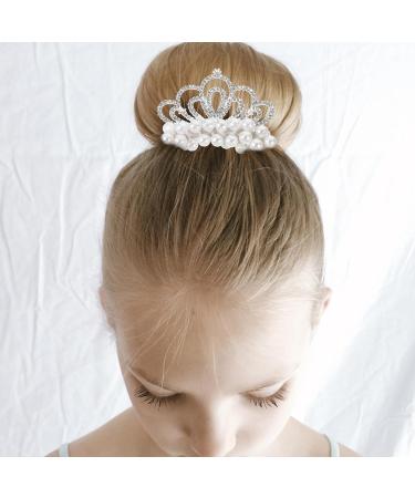 Beavorty pearl crown hair ties girls hair ties elastic ponytail holder hair ties for girls pearl hair scrunchies hair scrunchies for girls child plastic hair accessories pearl beads - Buy Online on GoSupps.com