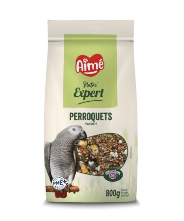 AIME Parrot Food, Nutri'Balance Expert, Expert Menu for Parrots, 800 g Bag