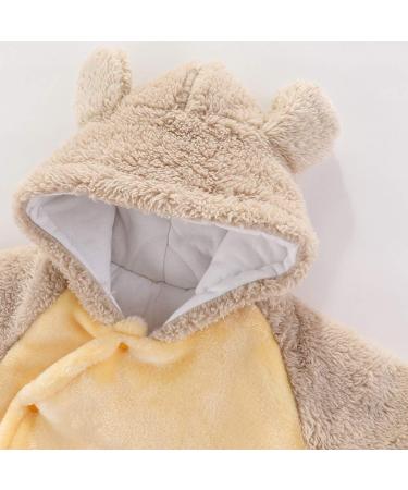 Haokaini Newborn Bear Warmer Snowsuit Hooded Romper Jumpsuit - 6-9 Months (Yellow) - Buy Online on GoSupps.com
