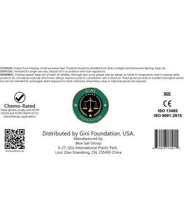 Gini Foundation Nitrile Protective Gloves Medium - Buy Online on GoSupps.com