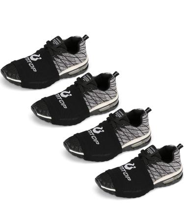 4 Pairs Dance Socks Shoe Socks on Smooth Floors Over Sneakers,Smooth Pivots and Turns to Dance on Wood Floors Protect Knees 4 Pairs(black)