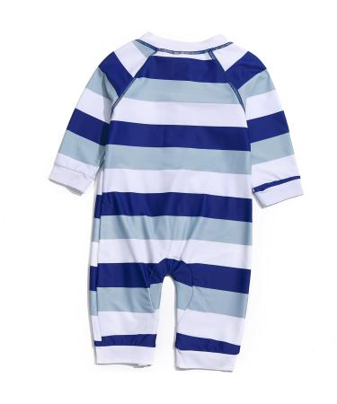 BONVERANO Baby Boys Swimsuit | UPF 50+ Sun Protection | Full-Length Zipper | 2 Years Blue White - Buy Online on GoSupps.com