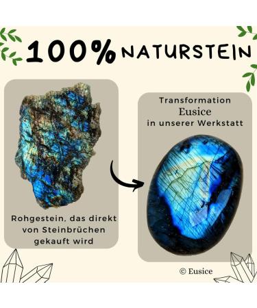 Buy Eusice Labradorite Natural Stone | Healing & Relaxation | Handmade Ethical 100g - 15g for Wellness Meditation & Yoga - Buy Online on GoSupps.com