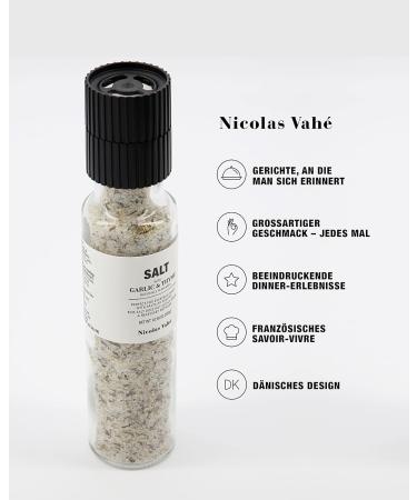 Nicolas Vahe Sea Salt with Thyme & Garlic | Ceramic Salt & Herb Mill | Danish Design with French Twist | Gourmet Seasoning - Buy Online on GoSupps.com