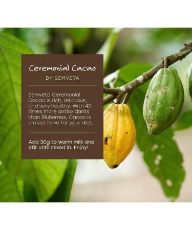 Organic Ceremonial Cacao 1KG - Peruvian Chuncho Bean Paste for Delicious Drinking Chocolate - Raw Unsweetened Grade - Buy Online on GoSupps.com