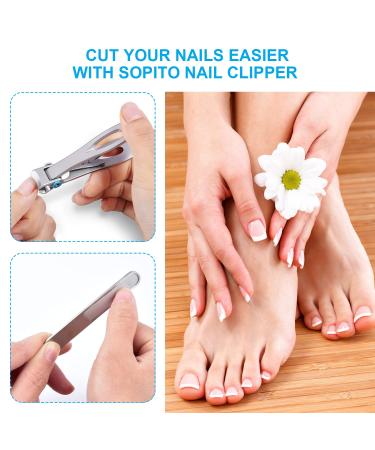 Sopito Stainless Steel Nail Clipper Set - Fingernail & Toenail Knipper with Nail File & Metal Box | International Shipping - Buy Online on GoSupps.com