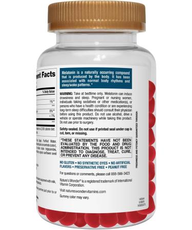 Nature's Wonder Drug-Free Melatonin 10 mg Gummies for Adult Sleep Health 100% Drug Free Sleep aid Promote Healthy Sleep and Wake Rhythm and Patterns 45 Day Supply 90 Count 90 Count (Pack of 1) - Buy Online on GoSupps.com