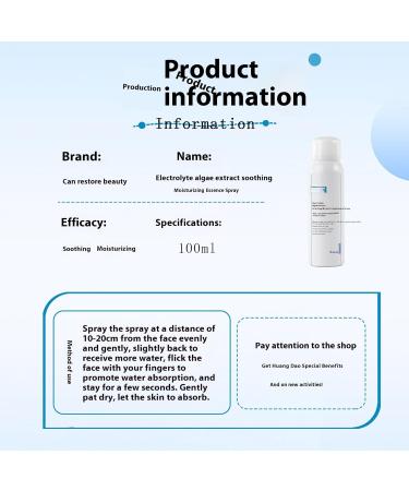 sharkgo Hydrating Facial Mist Spray Electrolyte Algae Essence 3.38 fl oz For All Skin Types - Buy Online on GoSupps.com