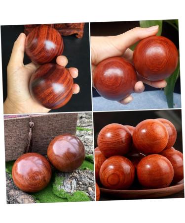 Foytoki Solid Wood Massage Balls - Stress Relief & Hand Massage Devices - 2 Pieces 5x5cm - Baoding Balls for Stress & Foot Fasciitis - Buy Online on GoSupps.com