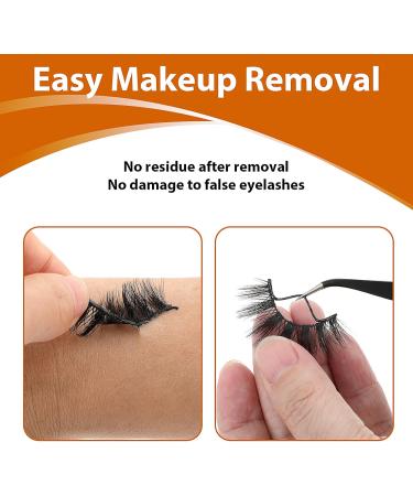 WLLHYF 40 Pieces Self Adhesive Lash Strips for Fake Eyelashes No Glue Apply Self Adhesive Eyeliner Lashes Strips Waterproof Natural Look(Black - Buy Online on GoSupps.com