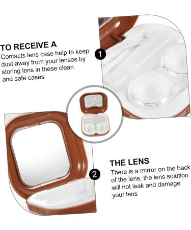 Ultechnovo Contact Lens Organizer with Tweezer Tool - Travel Case for Colored Eye Contacts 2 Sets of Lens Containers Compact ABS Design 7.3x7.3x2.6cm - Buy Online on GoSupps.com