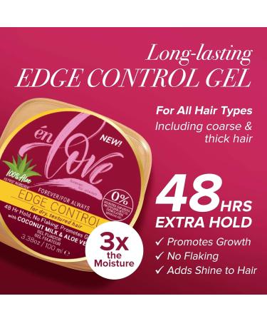 Forever for Always Edge Control Hair Gel - Natural Coconut Milk Aloe Vera & Argan Oil | 48 Hour Hold | No Flaking | Braid & Locs Gel | 3.38oz - Buy Online on GoSupps.com