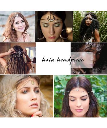 Fashband Boho Layered Head Chain Black Beads Headpiece Halloween Featival Hair Accessories for Women and Girls - Buy Online on GoSupps.com
