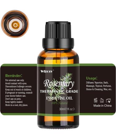 Rosemary Essential Oil - 100% Natural Aromatherapy Oil for Diffuser Humidifier Massage & Skin Care - 1.01 fl oz - Buy Online on GoSupps.com