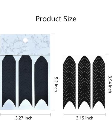 French Manicure Strips: 6 Sheets Black Self-Adhesive Nail Stickers - DIY Nail Art Stencils for Fingers and Toes - Buy Online on GoSupps.com