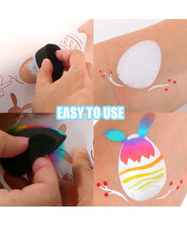 Bowitzki Reusable Easter Face Paint Stencils - Bunny and Halloween Makeup Tools for Body Art | International Shipping Available - Buy Online on GoSupps.com