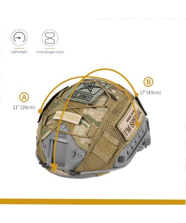 OneTigris Fast Helmet Cover for Ops-Core Fast PJ - Tactical Helmet Cover M/L MC Black | Shop Internationally - Buy Online on GoSupps.com