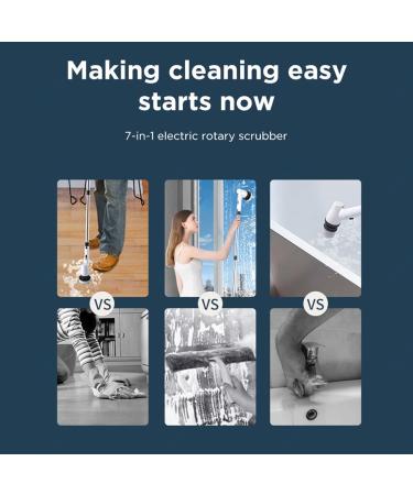 Electric Spin Scrubber Bathroom Cordless Electric Spin Brush for Cleaning Adjustable Extension Handle Long Handle Brush Suitable for Bathroom Cleaning Etc. - Buy Online on GoSupps.com