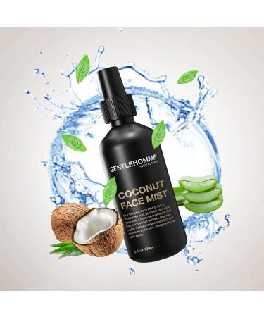 Gentlehomme - Coconut Face Mist - Men s Facial Spray - with Hyaluronic Acid, Aloe Vera & Green Tea - Refresh, Moisturize & Hydrate - Use Day & Night - Safe for All Skin Types - Vegan - 3.4oz - 3 Pack 1 Count (Pack of 3) - Buy Online on GoSupps.com