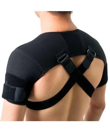 Shoulder Support Brace - Double Shoulder Brace Brace Shoulder Wrap | Breathable Shoulder Compression Sleeve Wrap Shoulder Strap Brace Elastic Shoulder Compression Brace for Adults - Buy Online on GoSupps.com