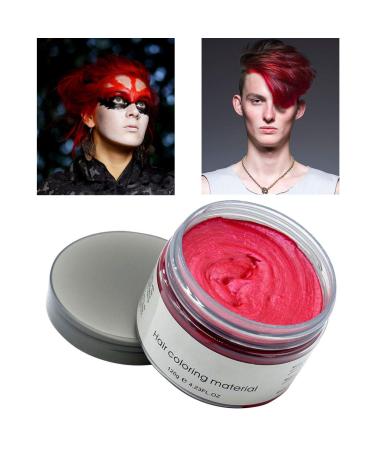 Adofect Natural Hair Wax Color Styling Cream Mud - 4.23 oz - Red | Temporary Hairstyle Dye Pomade for Men, Women, Halloween, and Cosplay - Buy Online on GoSupps.com