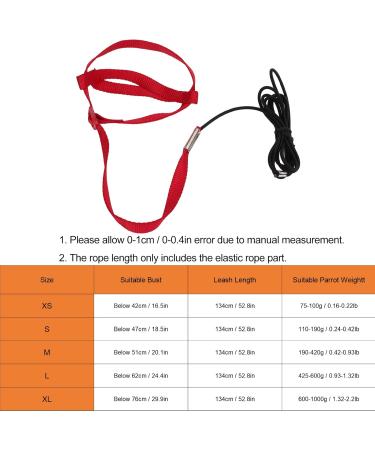Buy Cyrank Adjustable Bird Dishes & Pet Leash for Outdoor Training - Perfect for Nymphensittich & Alexandriner - XL Size Available - Buy Online on GoSupps.com