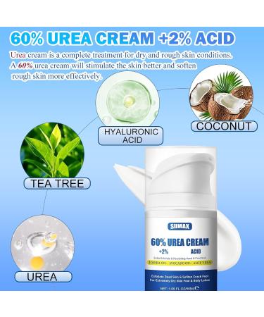 Urea Foot Cream 60% Urea Cream Cracked Heel Repair Cream Foot Cream for Cracked Heels and Dry Skin Callus Remover for Dry and Hard Skin Heel Balm for Hand Foot Body - Buy Online on GoSupps.com
