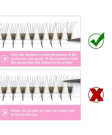 5D-C Premade Fans Eyelash Extensions 10mm - Volume Lash Extensions C D Curl - Pointed Base Fans 0.10 - Pack of 10 - Buy Online on GoSupps.com