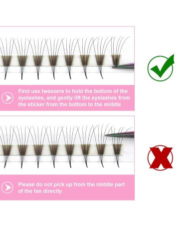 Premade 6D Eyelash Extensions - Volume Lash Extensions C & D Curl (0.07-0.10mm) for International Shipping - Buy Online on GoSupps.com