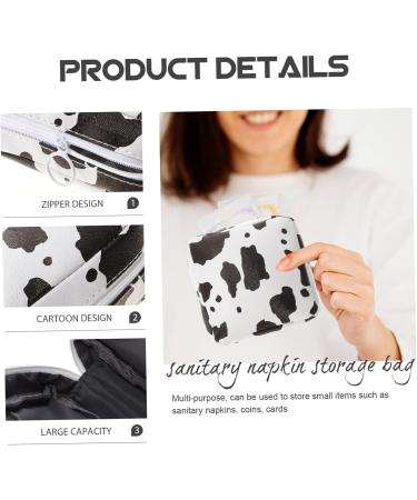 Funomocya Ladies Tinge Bag - Cow Pattern Period Bag | Menstrual Tapes Container & Bandage Bags for Women - Buy Online on GoSupps.com