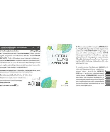 L-Citrulline 750 mg - 90 vegetable capsules - amino acid - muscle tone - Buy Online on GoSupps.com