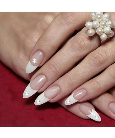 EXCEART 1 Set Makeup Rhinestone Rhinestones Nail Accessories Manicure Tools Nail Patches Diy Manicure Supply Nail Jewelry Decor Manicure Decors White Wooden Rhinestone Nails Acrylic 3d 12.5X0.8cm White - Buy Online on GoSupps.com