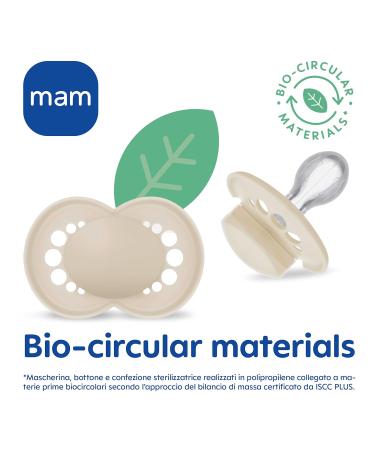 MAM Original Pacifiers Set of 2 - Rubber 16+ Months Neutral Colors with Pacifier Cover | International Shipping Available - Buy Online on GoSupps.com
