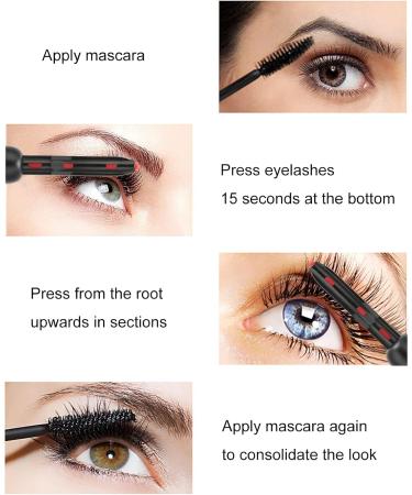 Professional Quick Heating Long Lasting Eyelash Curling Tool with Comb Heated Eyelash Curler for Women Battery Powered Electric Eye Lashes Curler for Make Up(Black) - Buy Online on GoSupps.com