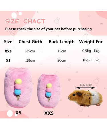 Vehomy 4pcs Small Pet Clothing - Warm Flannel Vest for Rabbits Guinea Pigs Kittens & Small Dogs - Buy Online on GoSupps.com