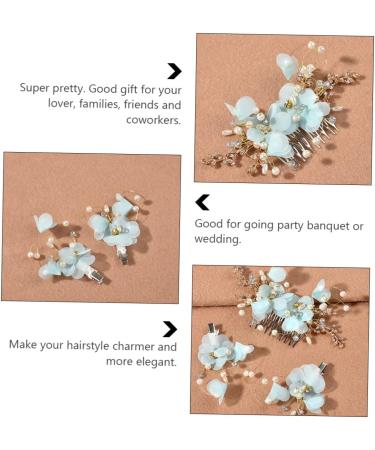 Angoily 1 Hair Comb Bridal Headpieces for Wedding Rhinestone Side Combs Crystal Headpiece Crystal Hairpin Combs Wedding Rhinestone Headdress Wedding Veil Bride Pearl Chic Alloy - Buy Online on GoSupps.com