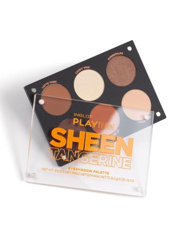 Inlot Playinn Sheen Tangerine Eyeshadow Palette - 6 Unique Shades Matte & Shiny Full Eye Make-Up (8.2g) - Shop Internationally - Buy Online on GoSupps.com