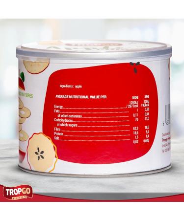 Tropgo - Belgium Apple Chips - 100% Fruit - Natural Healthy Snack - Fresh Red Apple Crisps 35gr - Recyclable Tin Fresh lock seal (1-Pack Red) Red 1-Pack - Buy Online on GoSupps.com